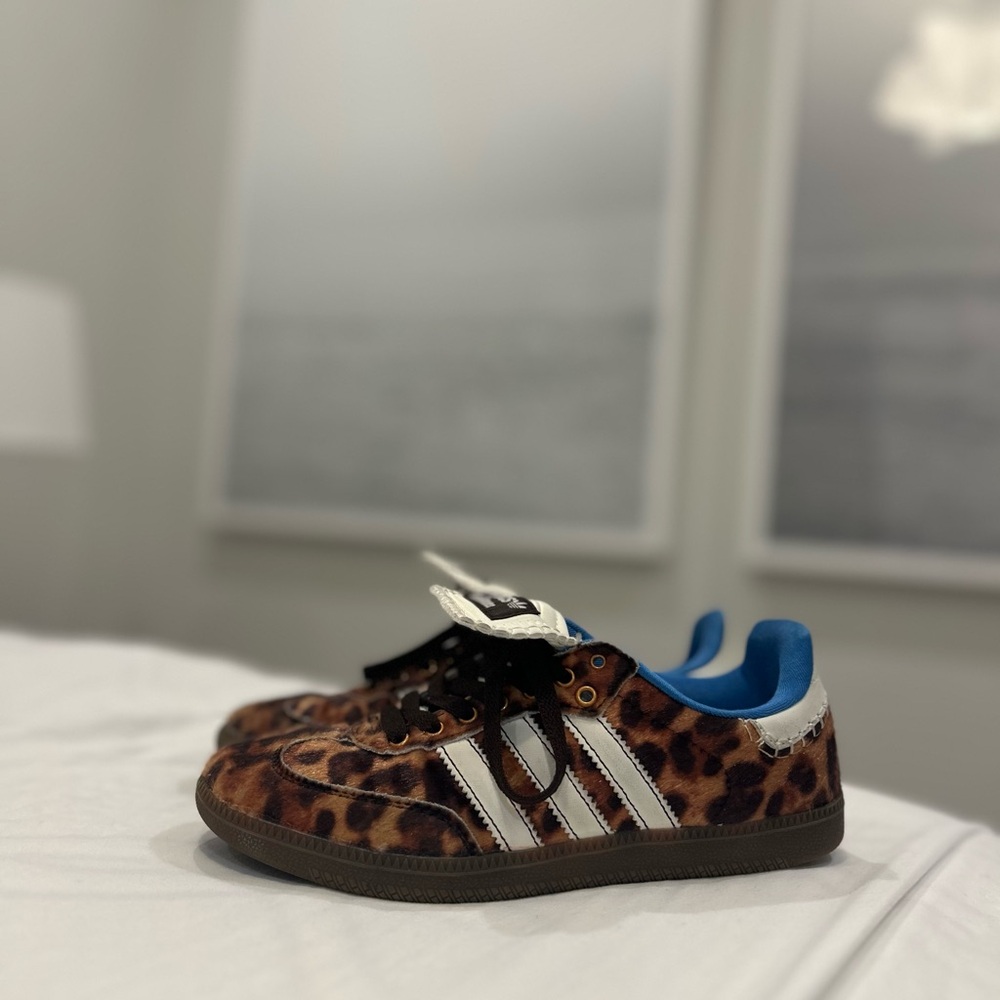 Wales Bonner x Adidas Samba Leopard Pony Sneakers Shoe Women's Size 6